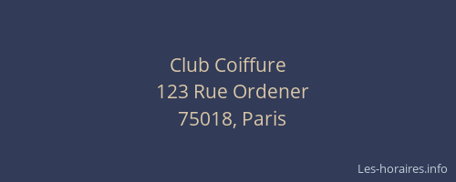 Club Coiffure