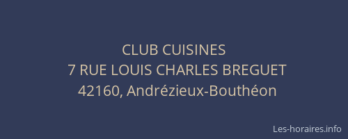CLUB CUISINES