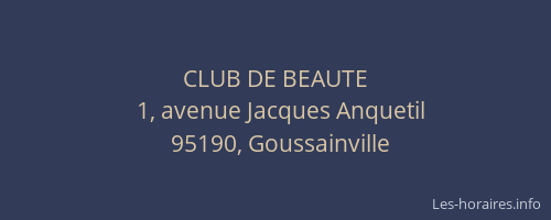 CLUB DE BEAUTE