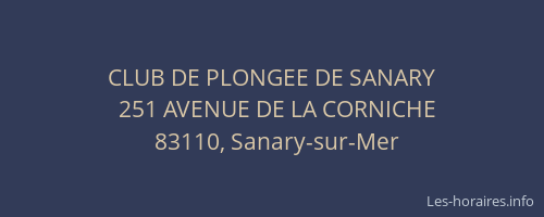 CLUB DE PLONGEE DE SANARY