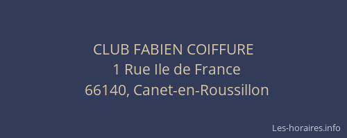 CLUB FABIEN COIFFURE