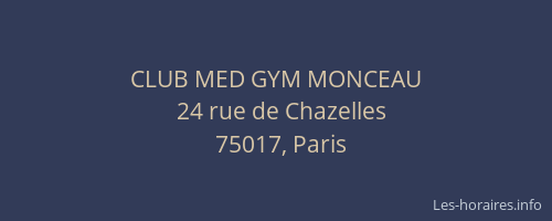 CLUB MED GYM MONCEAU