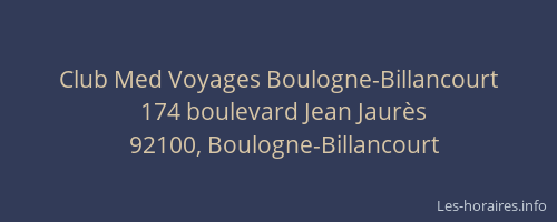 Club Med Voyages Boulogne-Billancourt