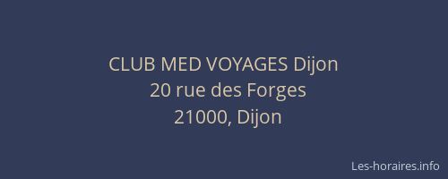 CLUB MED VOYAGES Dijon