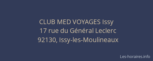 CLUB MED VOYAGES Issy
