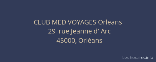 CLUB MED VOYAGES Orleans