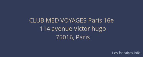 CLUB MED VOYAGES Paris 16e