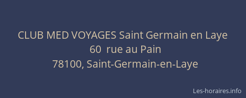CLUB MED VOYAGES Saint Germain en Laye