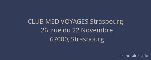 CLUB MED VOYAGES Strasbourg
