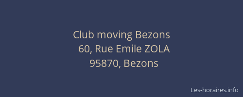 Club moving Bezons