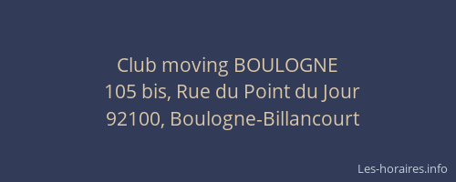 Club moving BOULOGNE