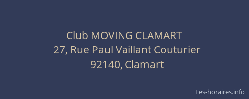 Club MOVING CLAMART