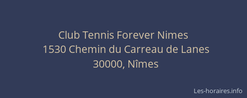 Club Tennis Forever Nimes