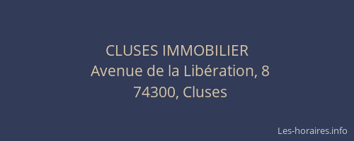 CLUSES IMMOBILIER