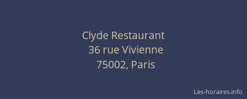 Clyde Restaurant