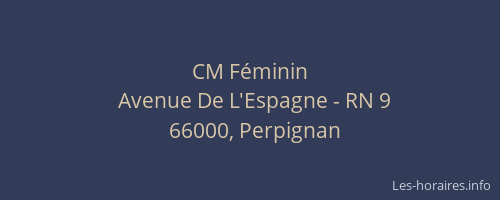 CM Féminin
