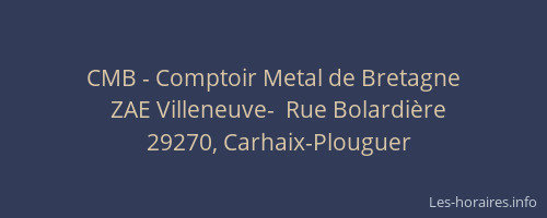 CMB - Comptoir Metal de Bretagne