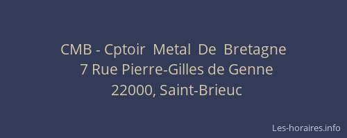 CMB - Cptoir  Metal  De  Bretagne