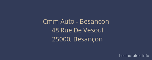 Cmm Auto - Besancon