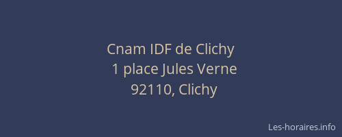 Cnam IDF de Clichy