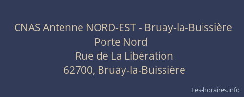 CNAS Antenne NORD-EST - Bruay-la-Buissière Porte Nord