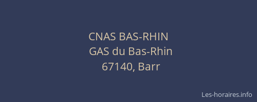 CNAS BAS-RHIN