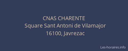CNAS CHARENTE
