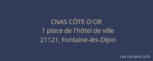 CNAS C&Ocirc;TE-D'OR