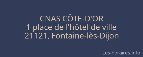 CNAS CÔTE-D'OR