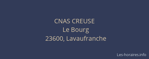CNAS CREUSE