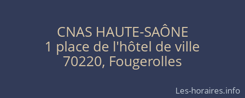 CNAS HAUTE-SAÔNE