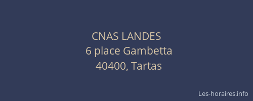 CNAS LANDES