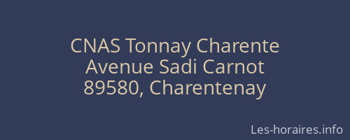 CNAS Tonnay Charente