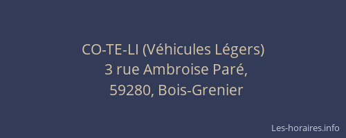 CO-TE-LI (Véhicules Légers)