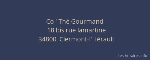 Co ' Thé Gourmand
