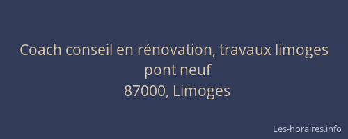 Coach conseil en rénovation, travaux limoges