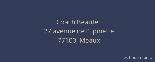 Coach’Beauté
