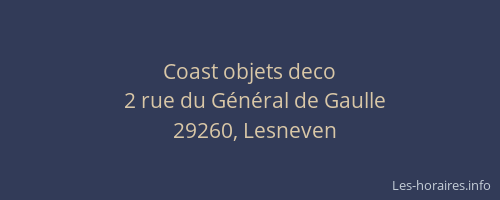 Coast objets deco