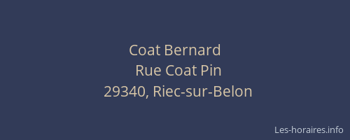 Coat Bernard