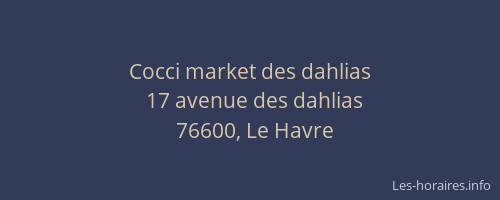 Cocci market des dahlias