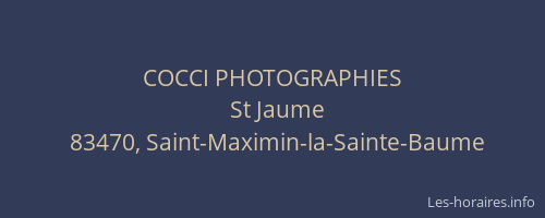 COCCI PHOTOGRAPHIES