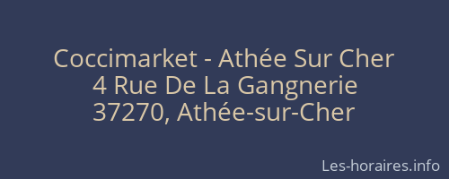 Coccimarket - Athée Sur Cher