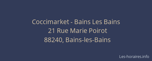 Coccimarket - Bains Les Bains