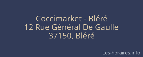 Coccimarket - Bléré
