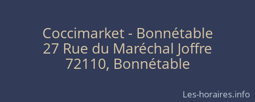 Coccimarket - Bonnétable
