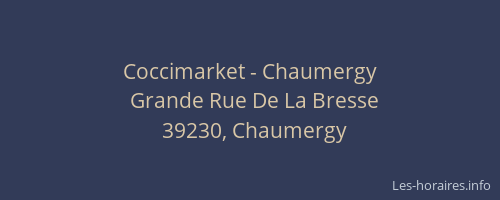 Coccimarket - Chaumergy