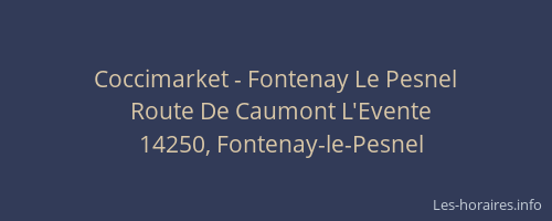 Coccimarket - Fontenay Le Pesnel