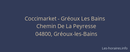 Coccimarket - Gréoux Les Bains