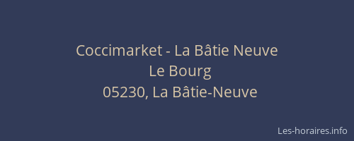 Coccimarket - La Bâtie Neuve