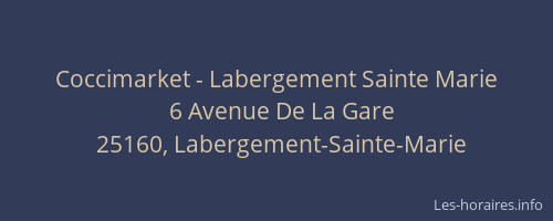 Coccimarket - Labergement Sainte Marie